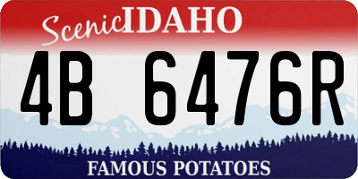 ID license plate 4B6476R