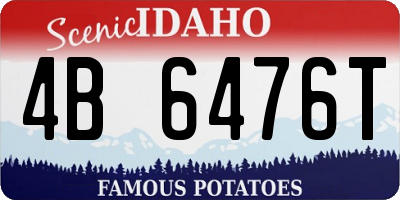 ID license plate 4B6476T