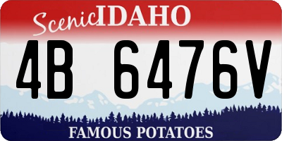 ID license plate 4B6476V