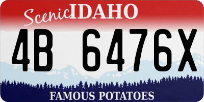 ID license plate 4B6476X