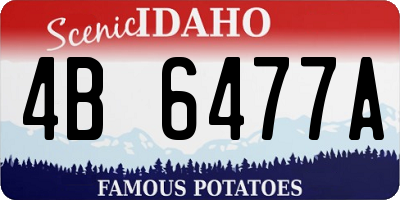 ID license plate 4B6477A