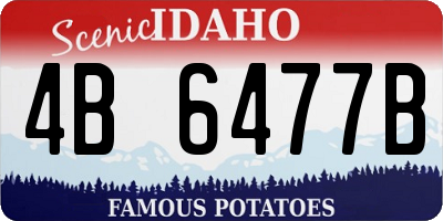 ID license plate 4B6477B