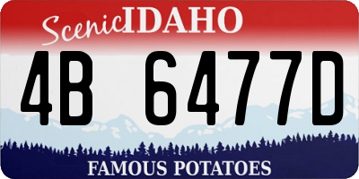 ID license plate 4B6477D