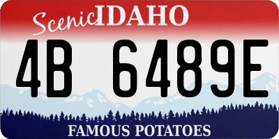 ID license plate 4B6489E