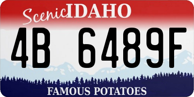 ID license plate 4B6489F