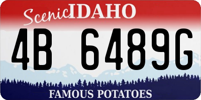 ID license plate 4B6489G