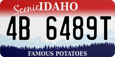 ID license plate 4B6489T