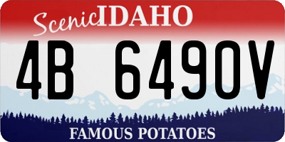 ID license plate 4B6490V