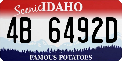 ID license plate 4B6492D