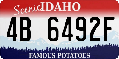 ID license plate 4B6492F