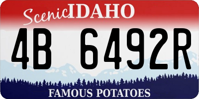 ID license plate 4B6492R
