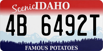 ID license plate 4B6492T