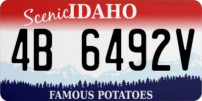 ID license plate 4B6492V