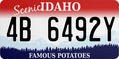 ID license plate 4B6492Y