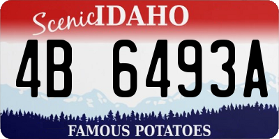 ID license plate 4B6493A