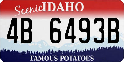 ID license plate 4B6493B