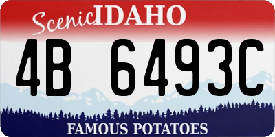 ID license plate 4B6493C