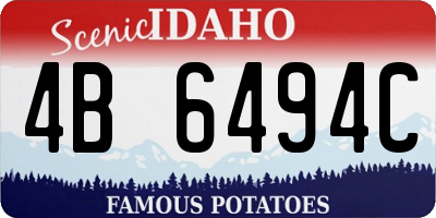 ID license plate 4B6494C