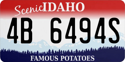 ID license plate 4B6494S