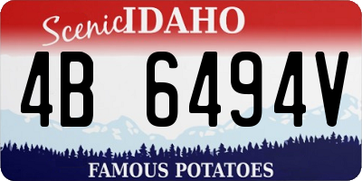 ID license plate 4B6494V