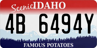 ID license plate 4B6494Y