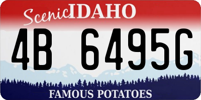 ID license plate 4B6495G