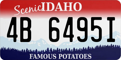 ID license plate 4B6495I