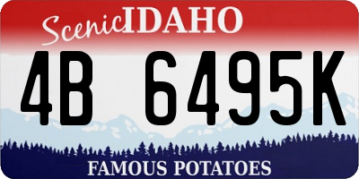 ID license plate 4B6495K