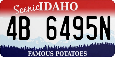 ID license plate 4B6495N