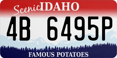 ID license plate 4B6495P
