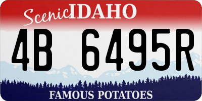 ID license plate 4B6495R