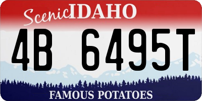 ID license plate 4B6495T