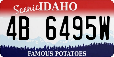 ID license plate 4B6495W