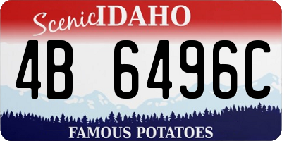 ID license plate 4B6496C
