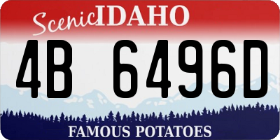 ID license plate 4B6496D