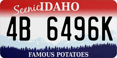 ID license plate 4B6496K