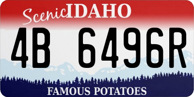 ID license plate 4B6496R