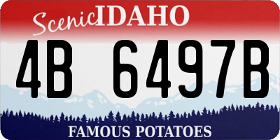 ID license plate 4B6497B