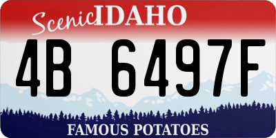 ID license plate 4B6497F