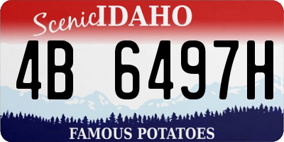 ID license plate 4B6497H