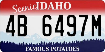 ID license plate 4B6497M