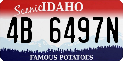 ID license plate 4B6497N