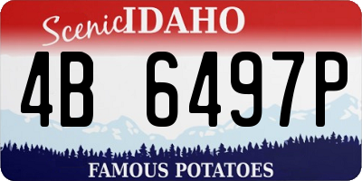 ID license plate 4B6497P