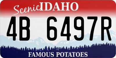 ID license plate 4B6497R