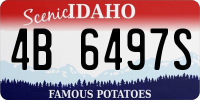 ID license plate 4B6497S