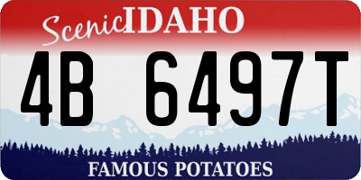 ID license plate 4B6497T