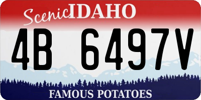 ID license plate 4B6497V