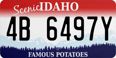 ID license plate 4B6497Y