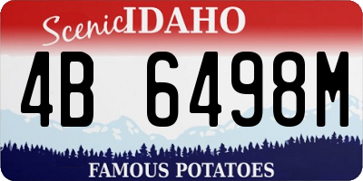 ID license plate 4B6498M