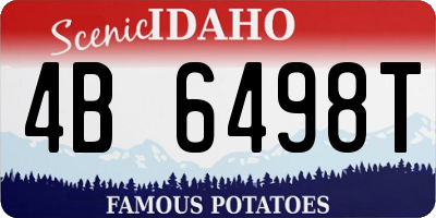 ID license plate 4B6498T